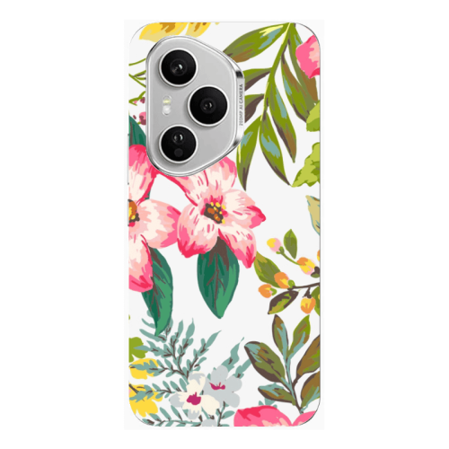 Honor Magic 400 Pro Red laves Transparent Silicone TPU Θήκη